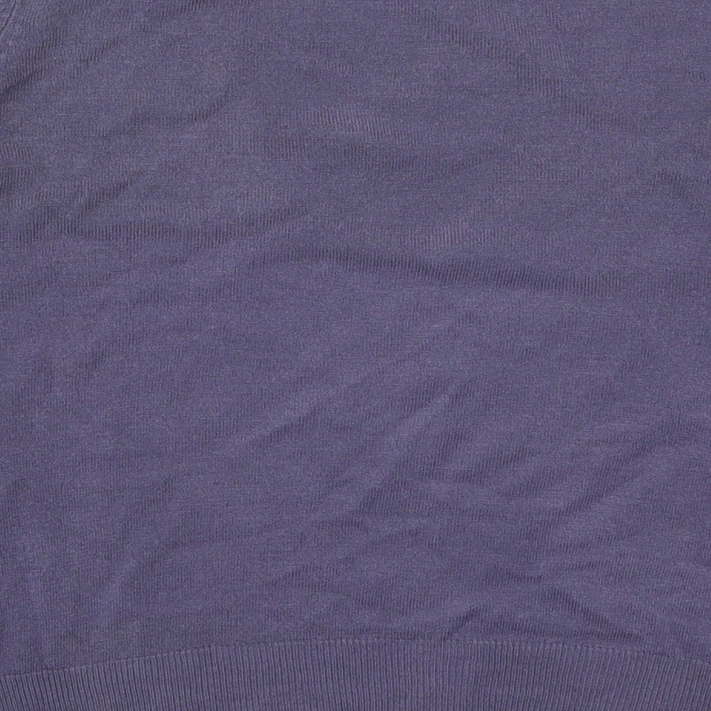 Marks and Spencer Womens Purple Round Neck  Acrylic Pullover Jumper Size 14