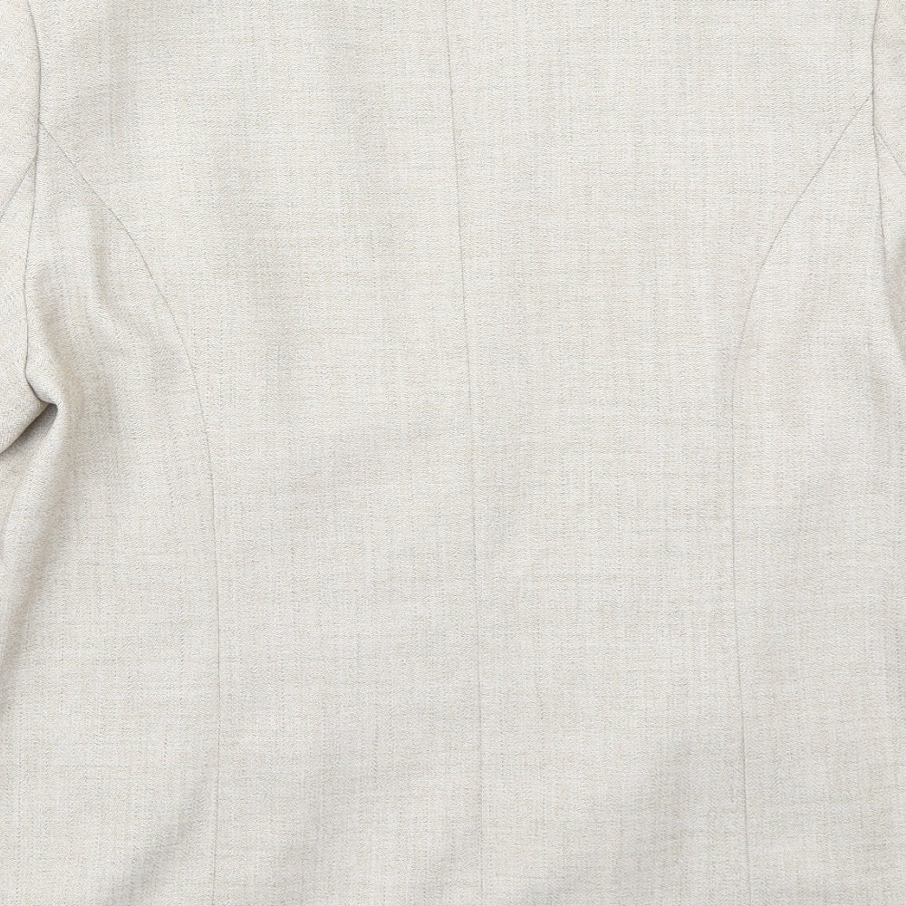 Isle Womens Beige   Jacket  Size 16  Hook & Eye