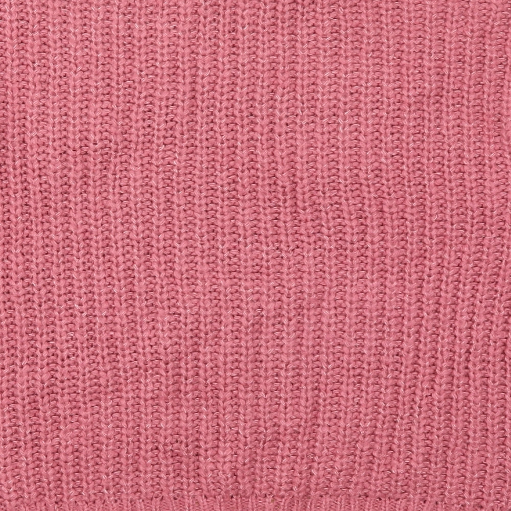 George Womens Pink Round Neck  Acrylic Pullover Jumper Size 8