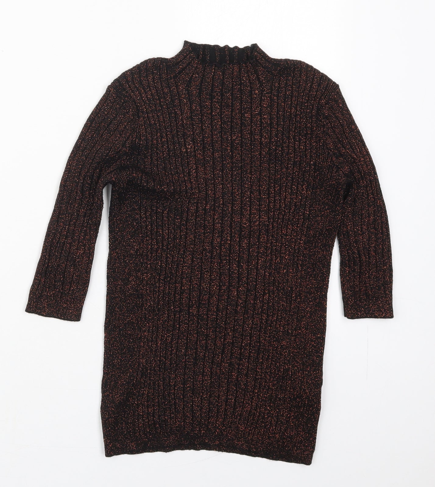 Atmosphere Womens Orange Mock Neck  Viscose Pullover Jumper Size 10