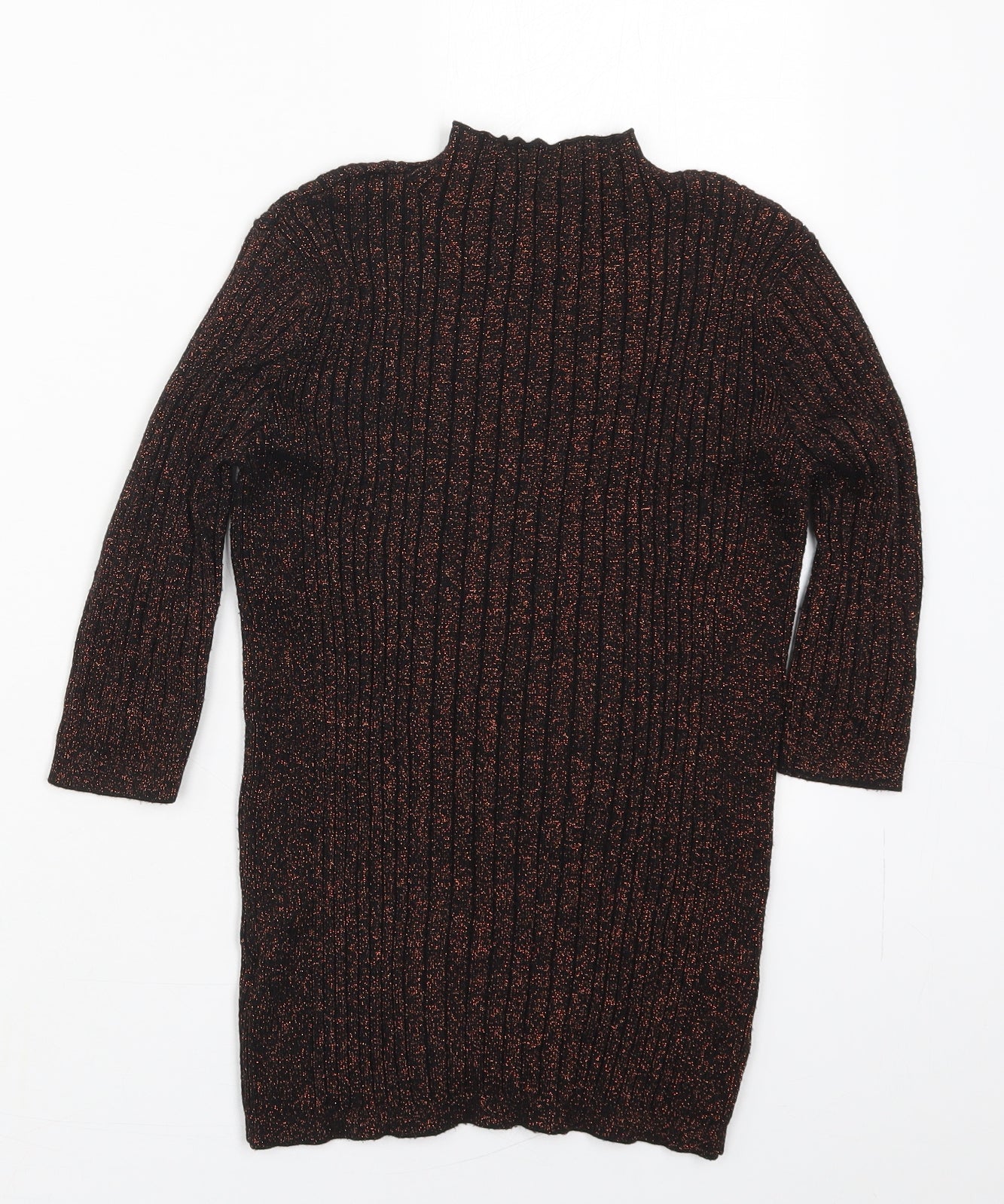 Atmosphere Womens Orange Mock Neck  Viscose Pullover Jumper Size 10