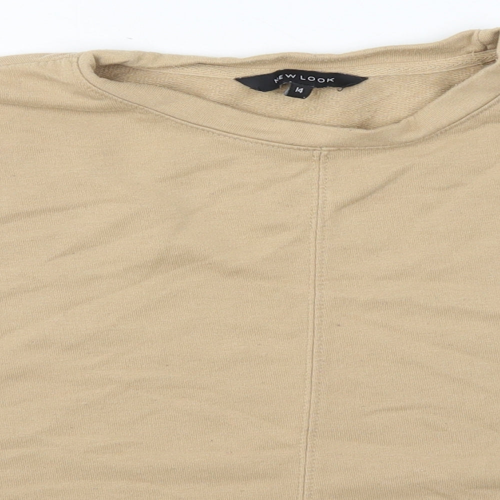 New Look Womens Beige  Polyester Pullover Sweatshirt Size 14  Pullover