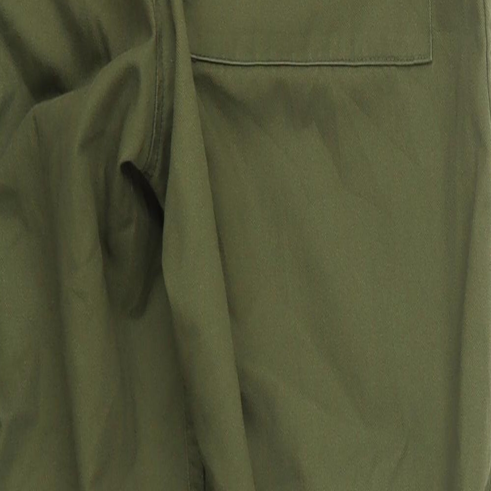 J Compton Sons & Webb Mens Green  Cotton Cargo Trousers Size 29 L27 in Regular Button