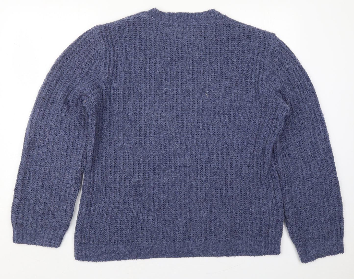 ASOS Mens Blue Round Neck  Acrylic Pullover Jumper Size M