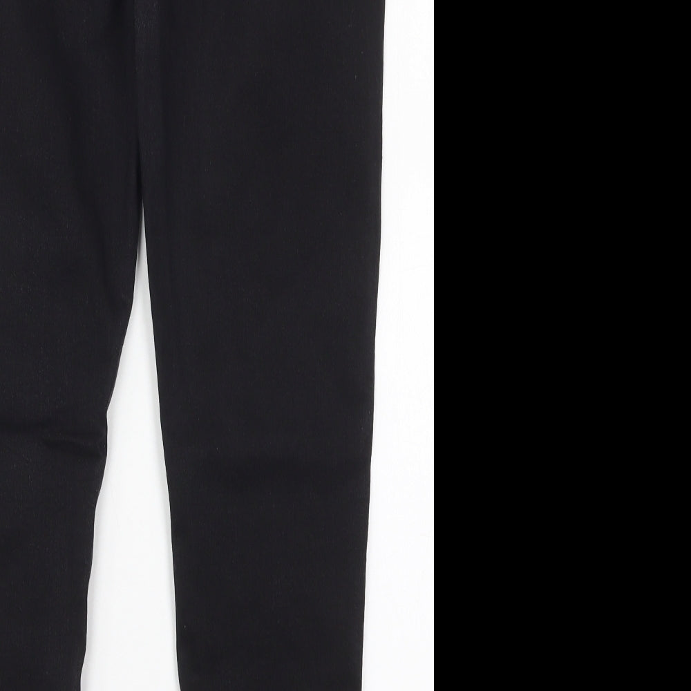 George Womens Black  Cotton Skinny Jeans Size 14 L26 in Regular Button