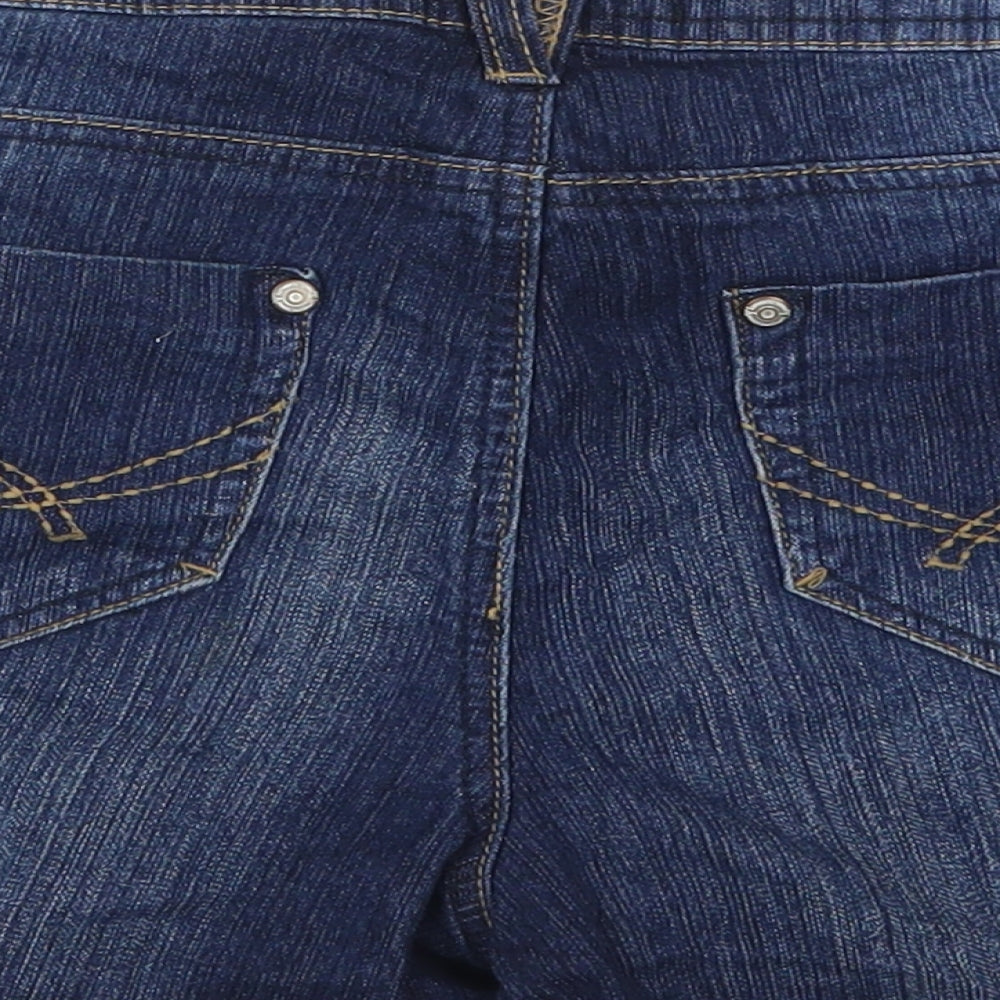 Denim 24/7 Womens Blue  Cotton Hot Pants Shorts Size 14 L3 in Regular Button