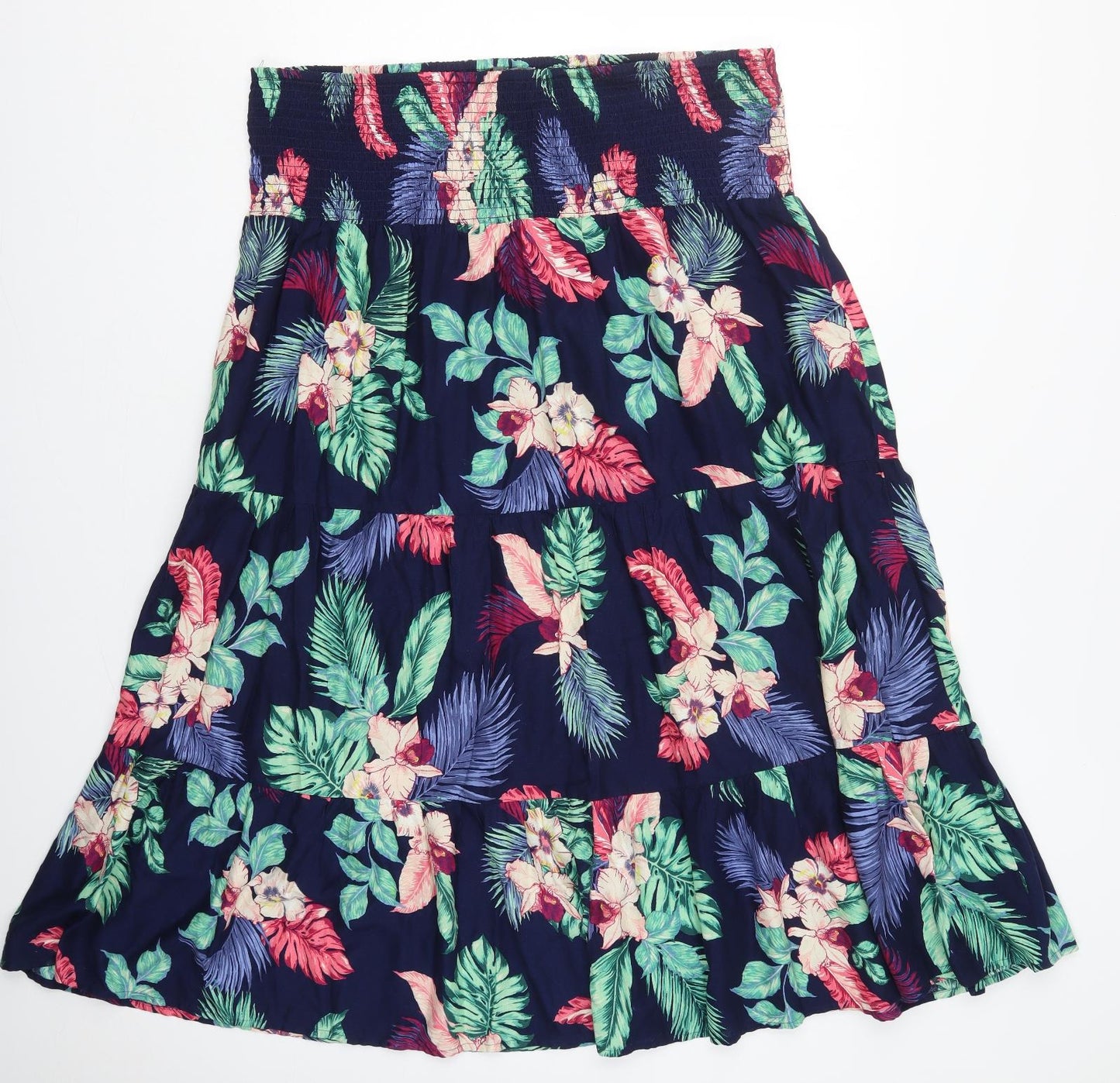 Principles Womens Blue Floral Viscose Maxi Skirt Size 22