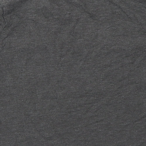 Matalan Girls Grey  Cotton Basic T-Shirt Size 7 Years Crew Neck