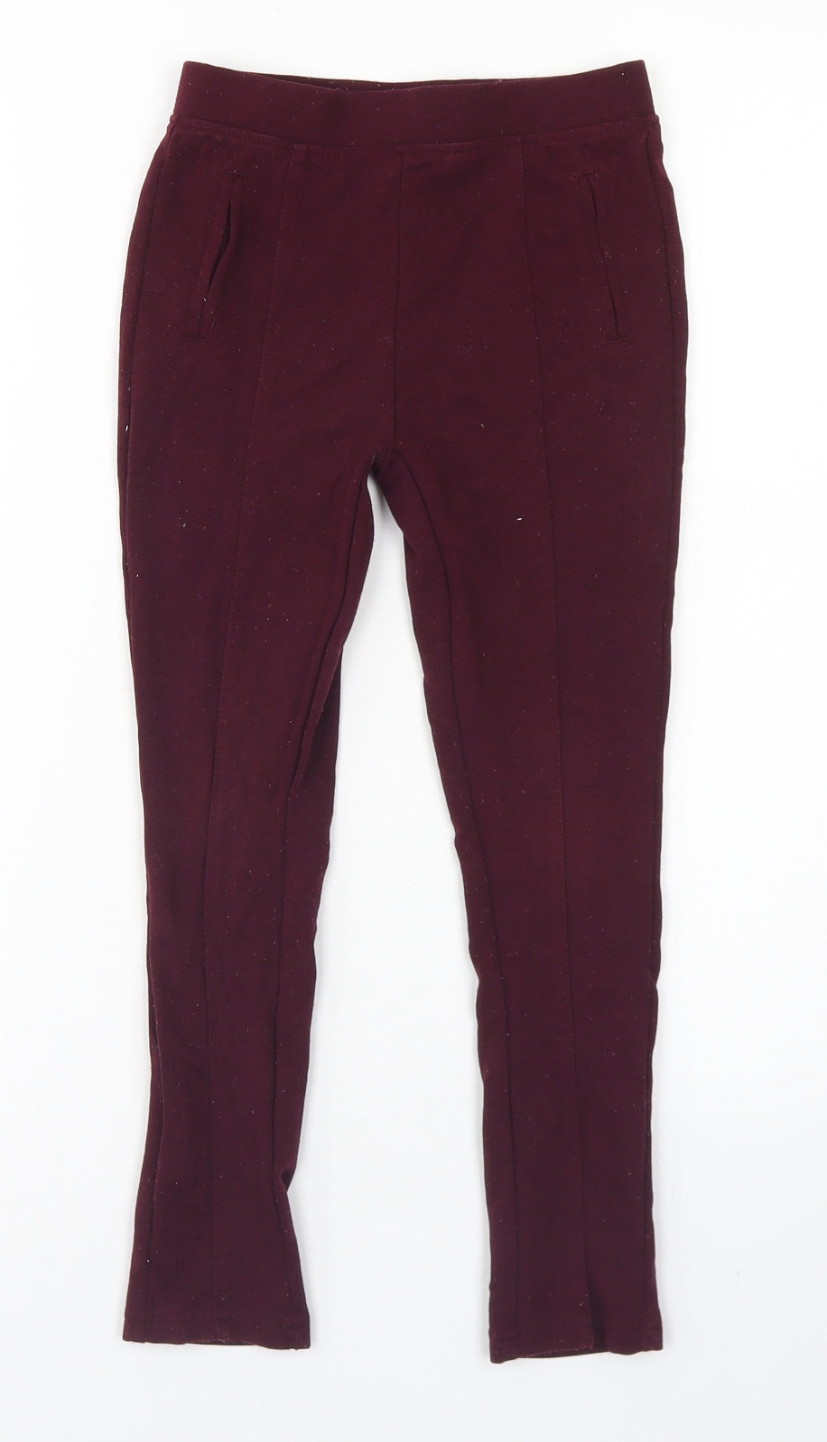 Dunnes Stores Girls Purple  Viscose Dress Pants Trousers Size 7 Years  Regular  - Leggings