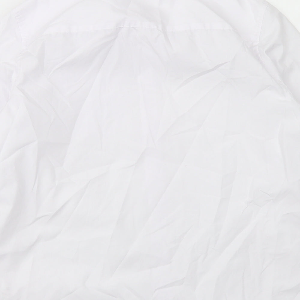 F&F Boys White  Polyester Basic Button-Up Size 10-11 Years Collared Button - School Wear