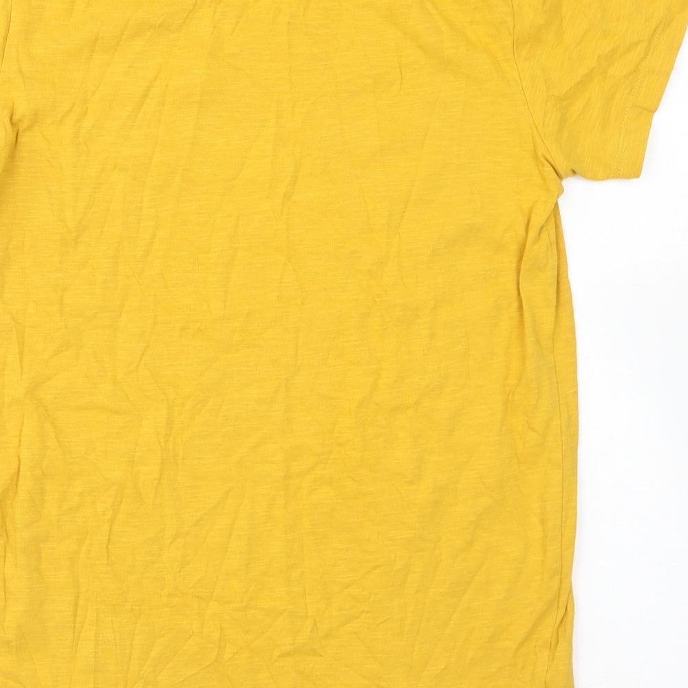 Matalan Boys Yellow  Cotton Basic T-Shirt Size 13 Years Crew Neck