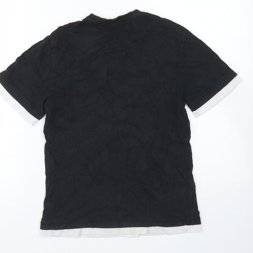F&F Boys Black  Cotton Basic T-Shirt Size 9-10 Years Crew Neck  - Unleash The Wild Side Tiger