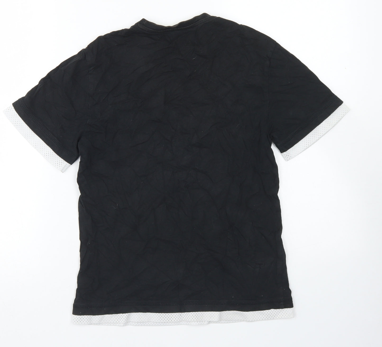 F&F Boys Black  Cotton Basic T-Shirt Size 9-10 Years Crew Neck  - Unleash The Wild Side Tiger