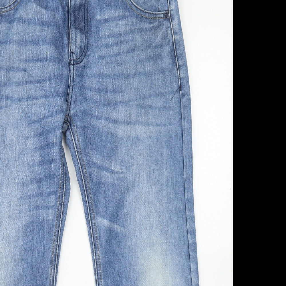 Lee Cooper Boys Blue  Cotton Cropped Jeans Size 11-12 Years  Regular Button