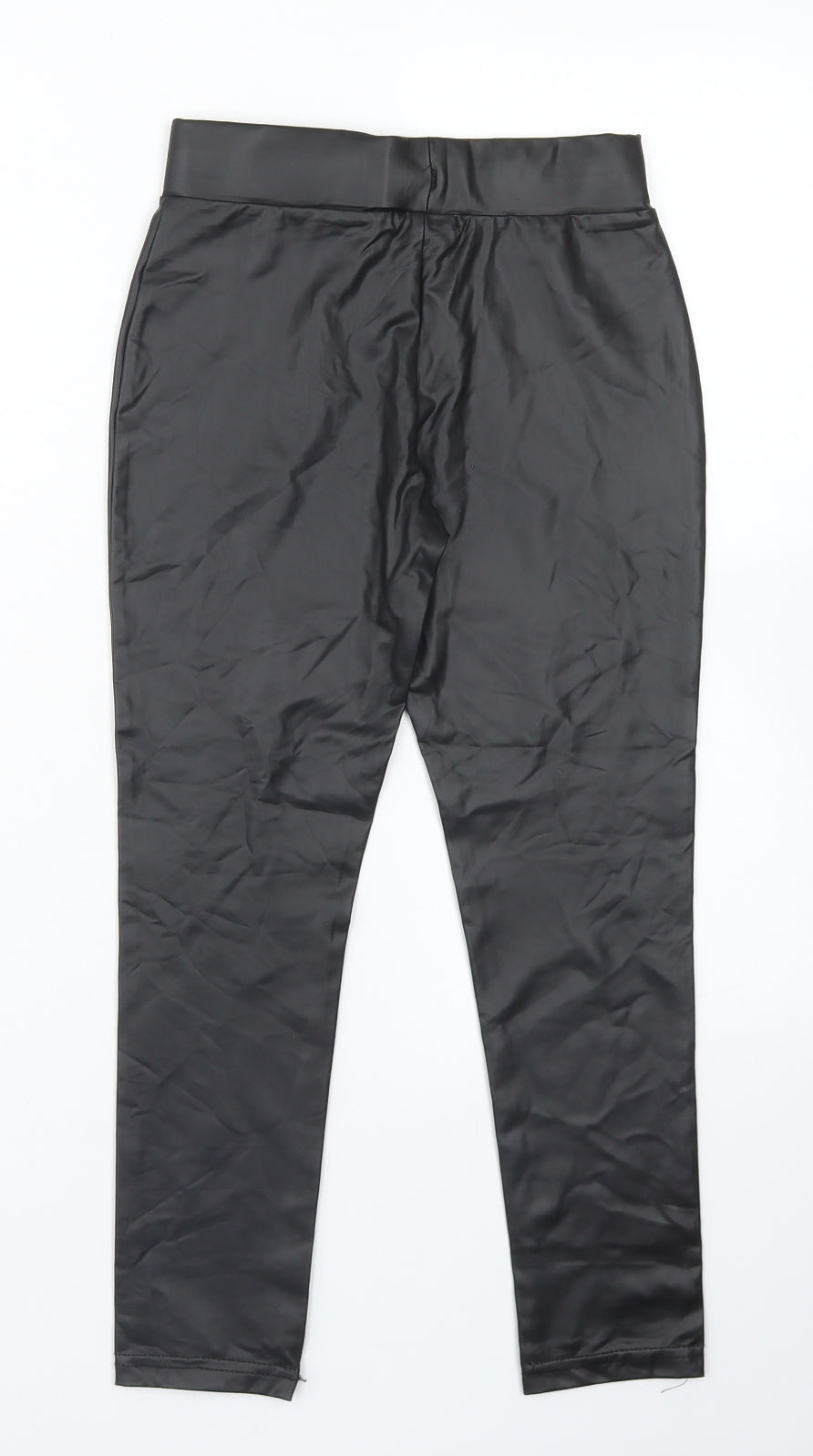 Primark Girls Black  Polyurethane Dress Pants Trousers Size 8-9 Years  Regular