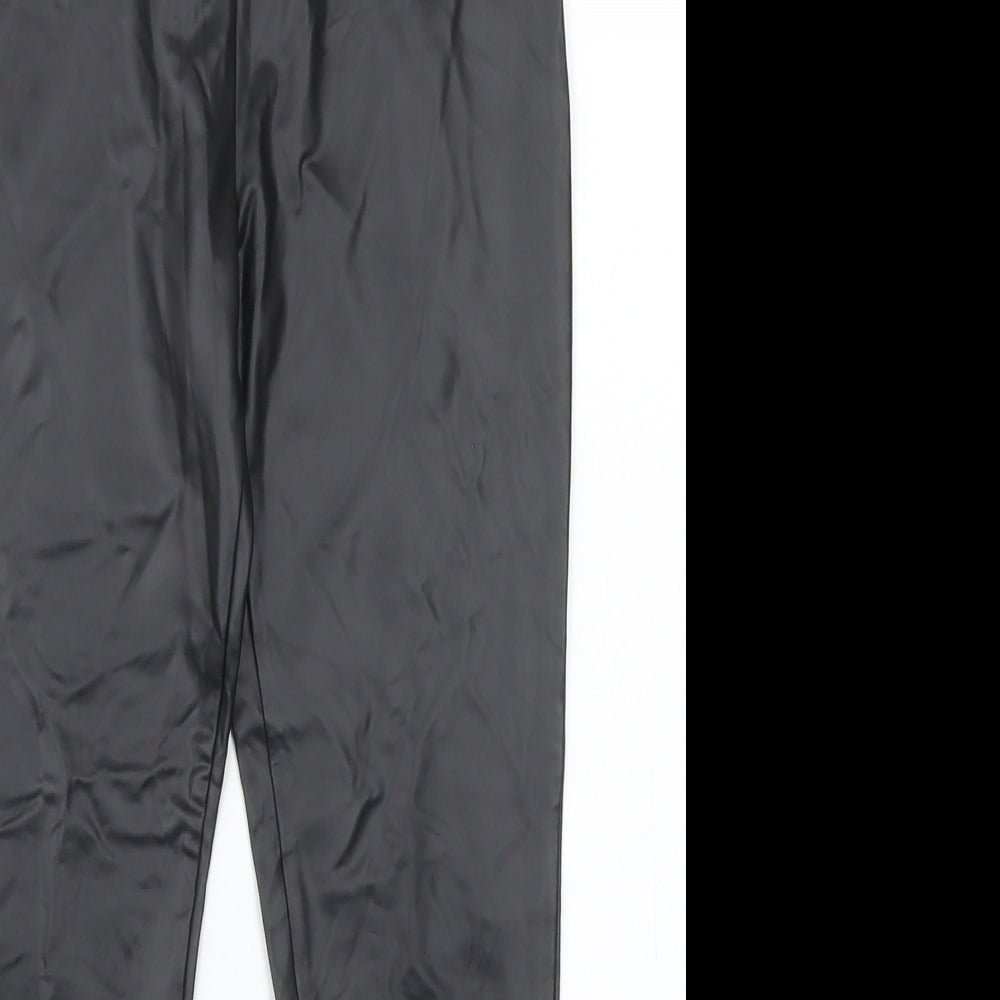 Primark Girls Black  Polyurethane Dress Pants Trousers Size 8-9 Years  Regular