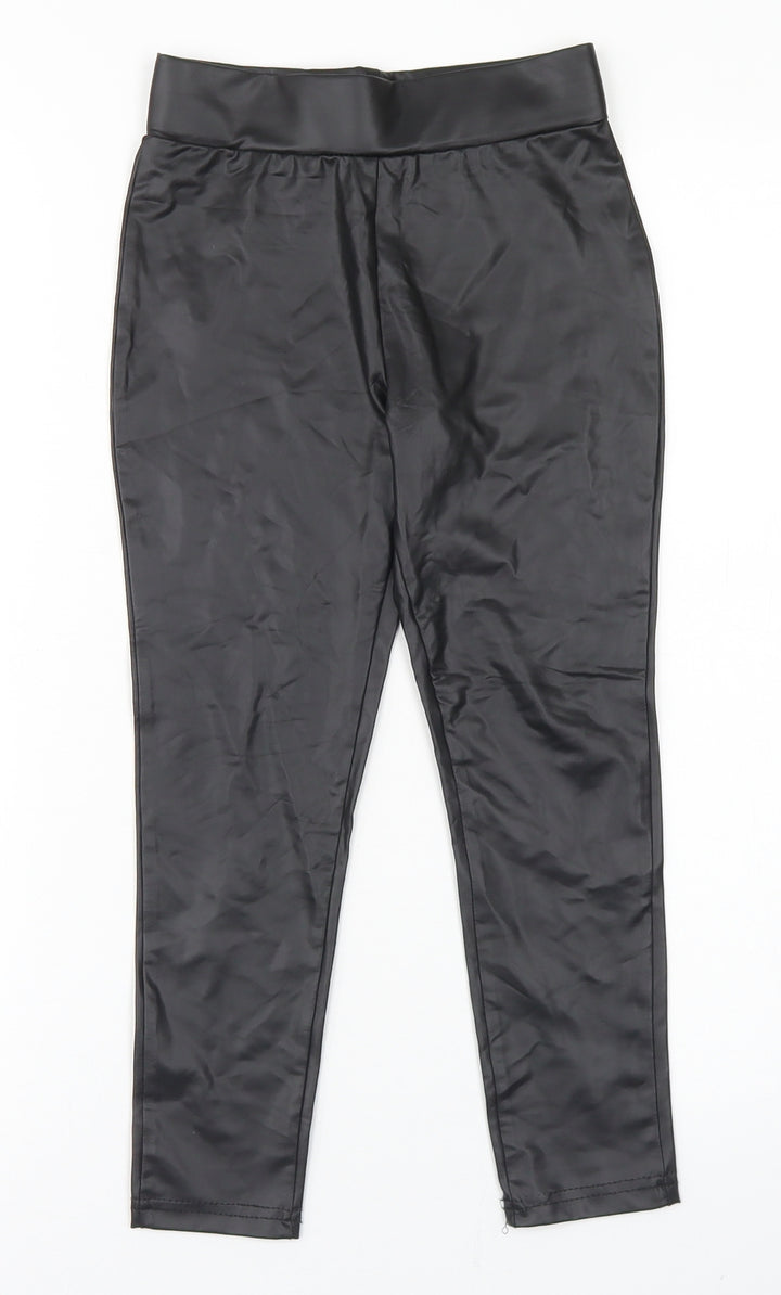 Primark Girls Black Polyester Capri Trousers Size 7-8 Years Regular