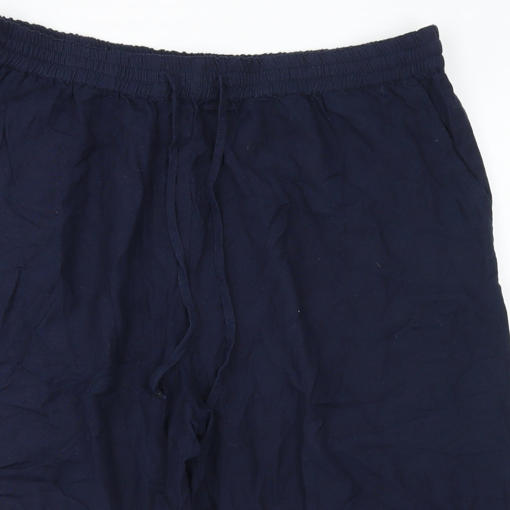 Anthology Womens Blue  Viscose Bermuda Shorts Size 22 L16 in Regular Drawstring