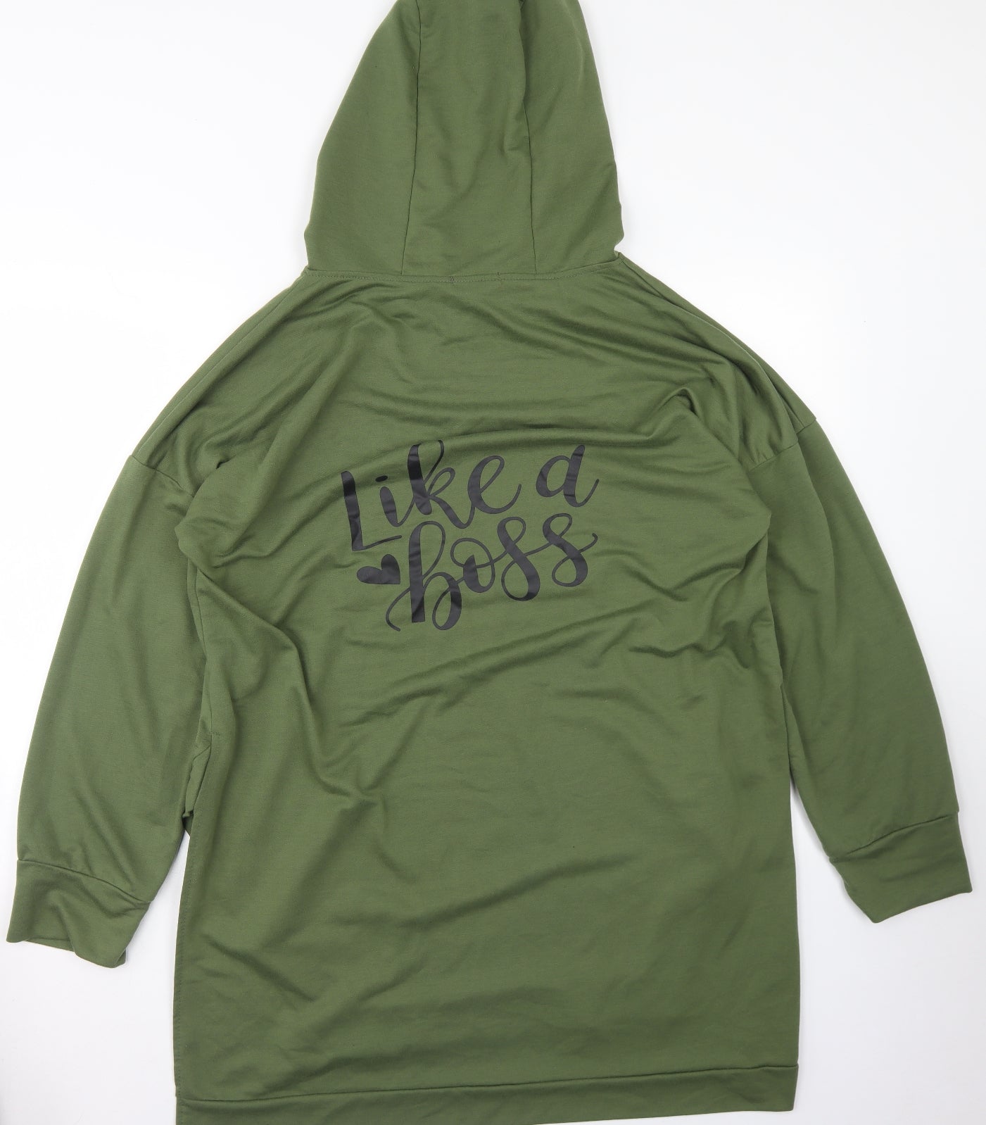 SheIn Womens Green  Polyester Pullover Hoodie Size 2XL   - Like A Boss