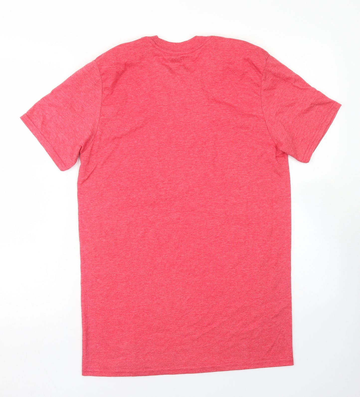 Troggs Mens Red  Polyester  T-Shirt Size M Crew Neck