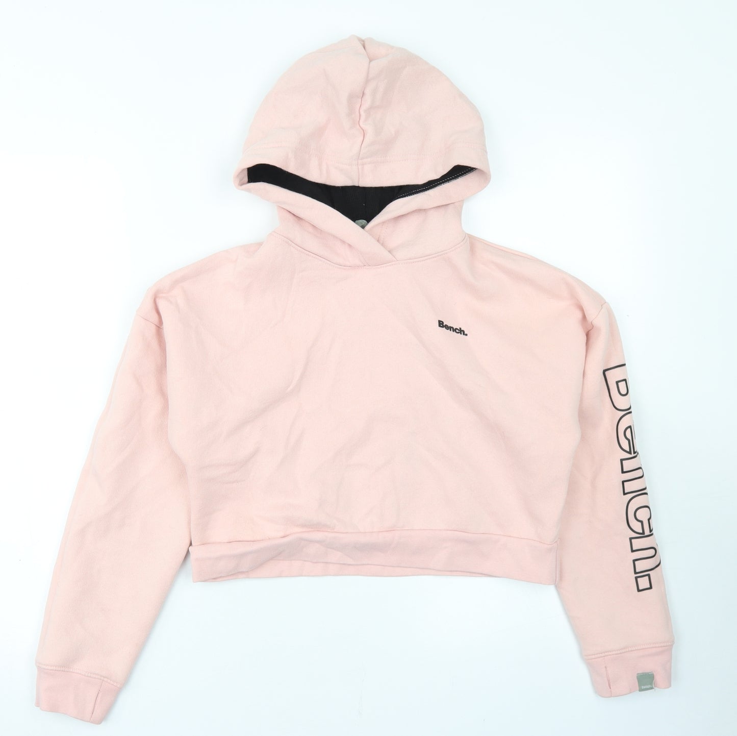 Bench Girls Pink  Cotton Pullover Hoodie Size 13 Years   - Cropped