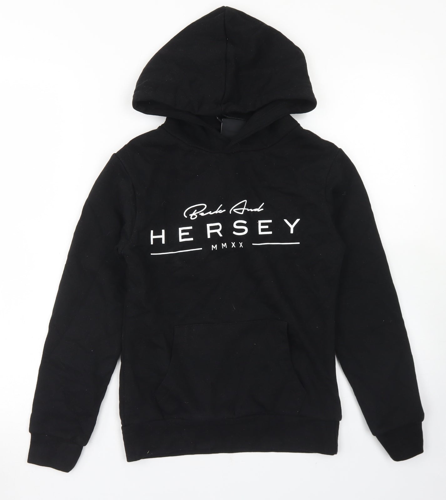 Beck & Hersey Boys Black  Cotton Pullover Hoodie Size 12-13 Years