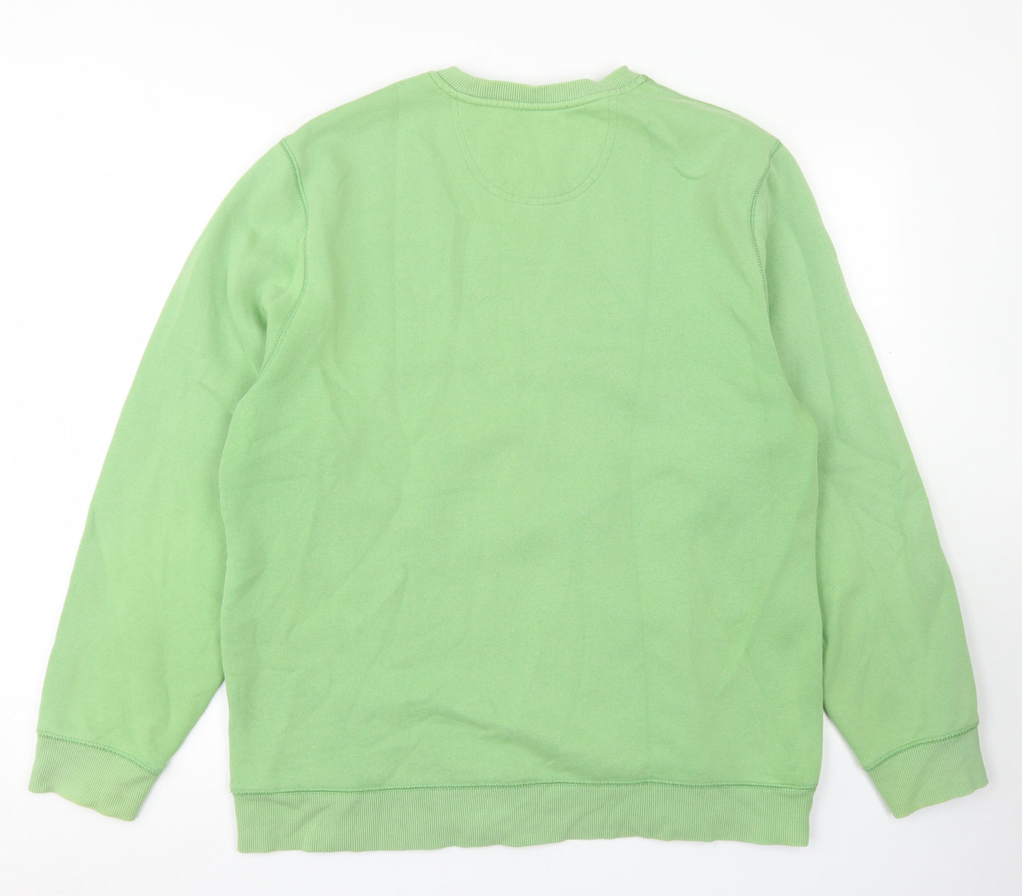 IZOD Mens Green  Cotton Pullover Sweatshirt Size L