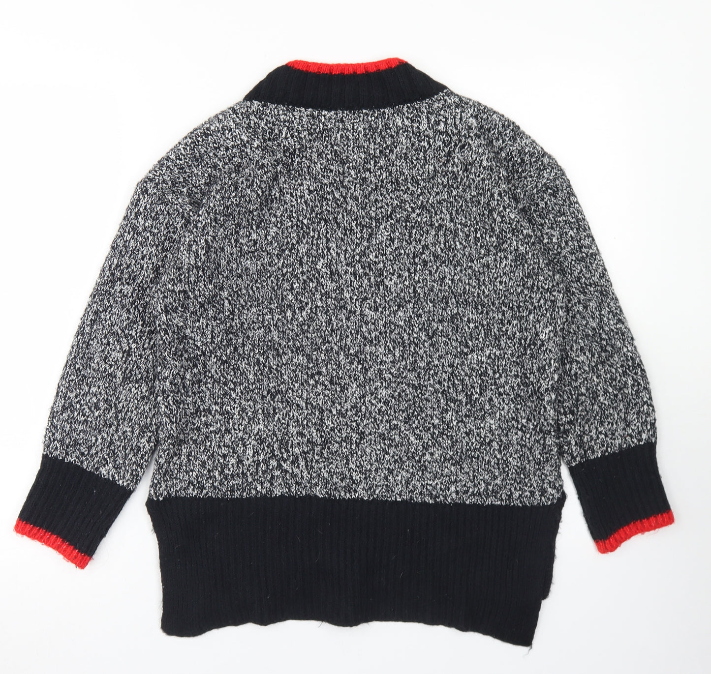 Marks and Spencer Womens Black V-Neck  Polyester Pullover Jumper Size S