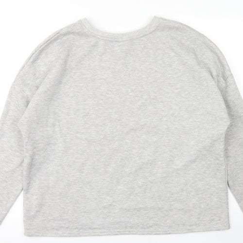 Papaya Womens Grey  Polyester Pullover Sweatshirt Size L   - Good things are coming