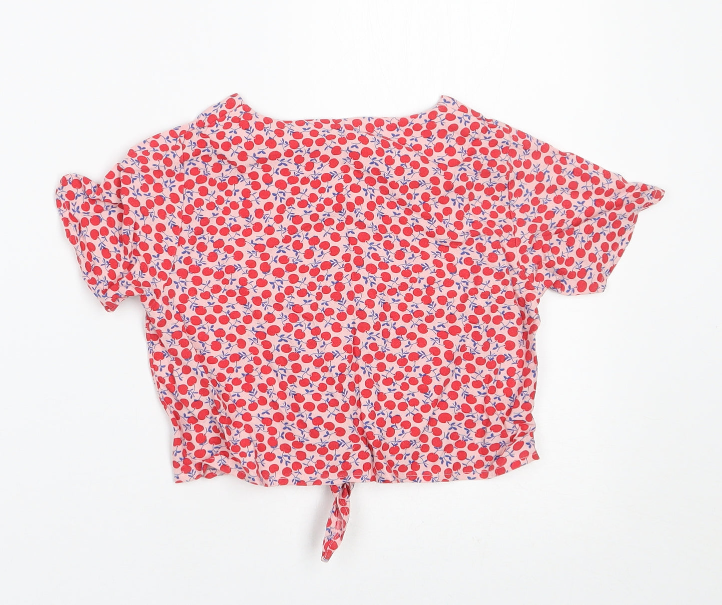 NEXT Girls Multicoloured  100% Viscose Basic Blouse Size 6 Years Round Neck Button