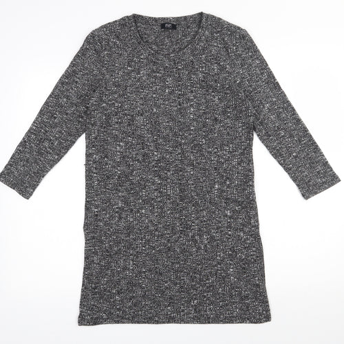 F&F Womens Grey Round Neck  Polyester Pullover Jumper Size 10