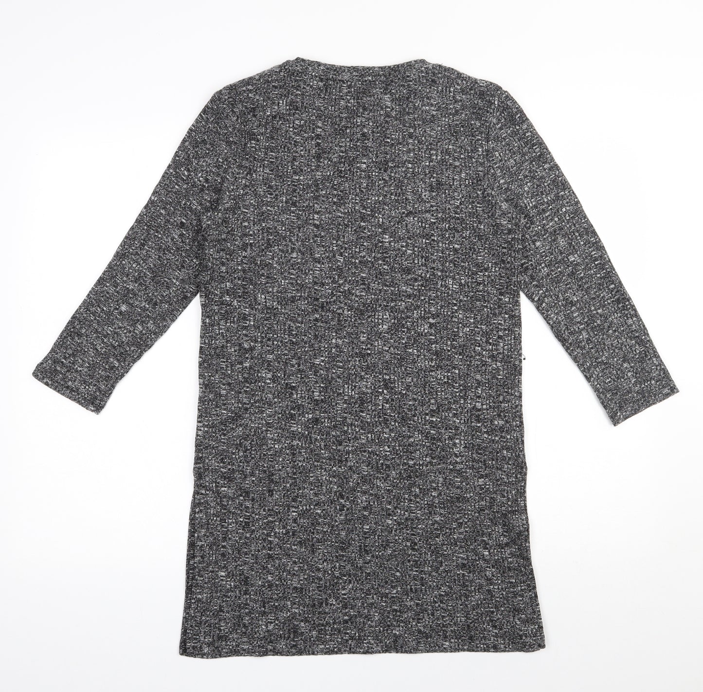 F&F Womens Grey Round Neck  Polyester Pullover Jumper Size 10