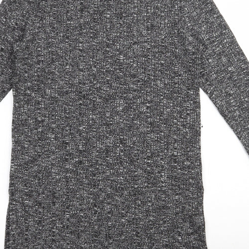 F&F Womens Grey Round Neck  Polyester Pullover Jumper Size 10