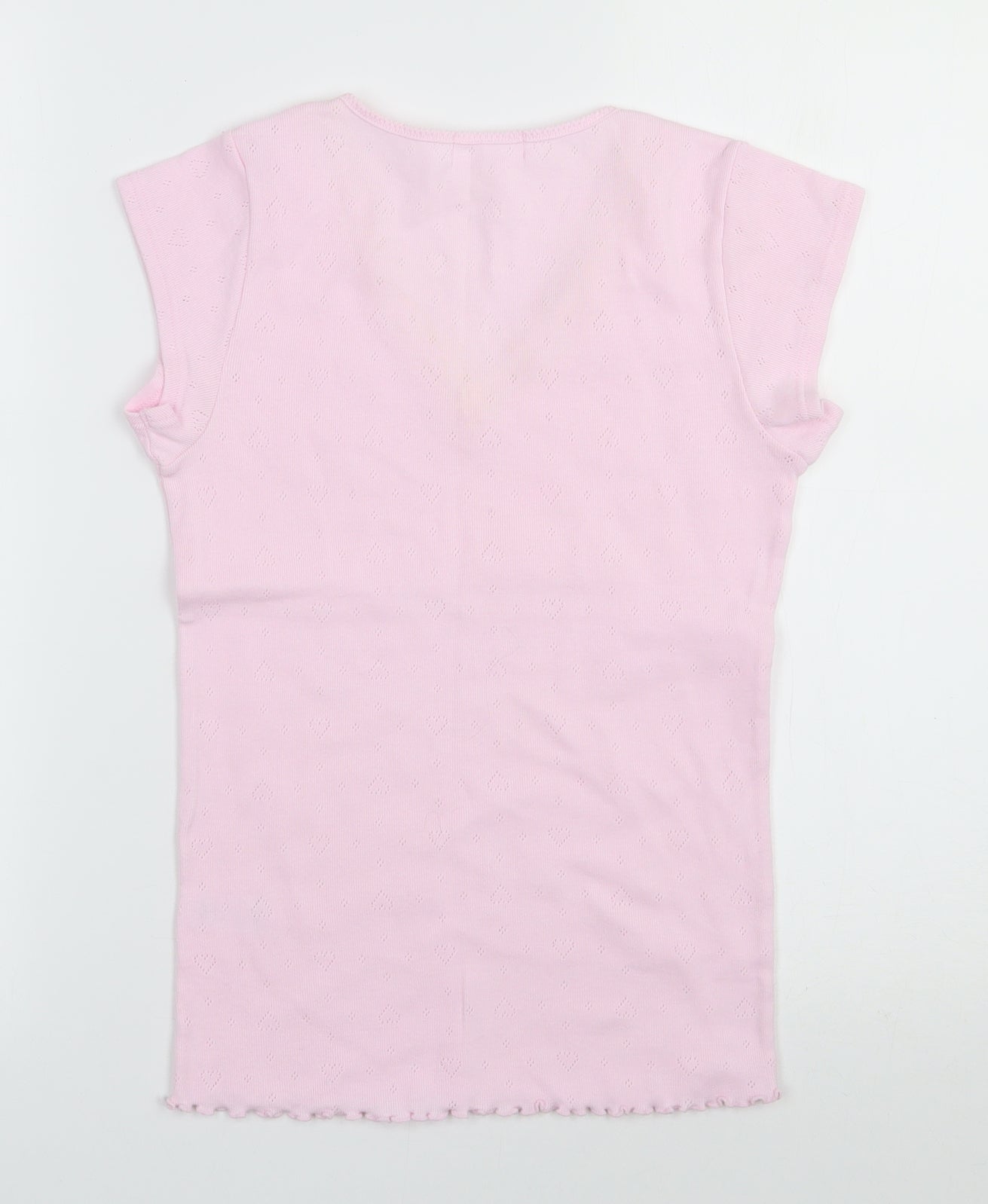 F&F Womens Pink  Cotton Basic T-Shirt Size S V-Neck