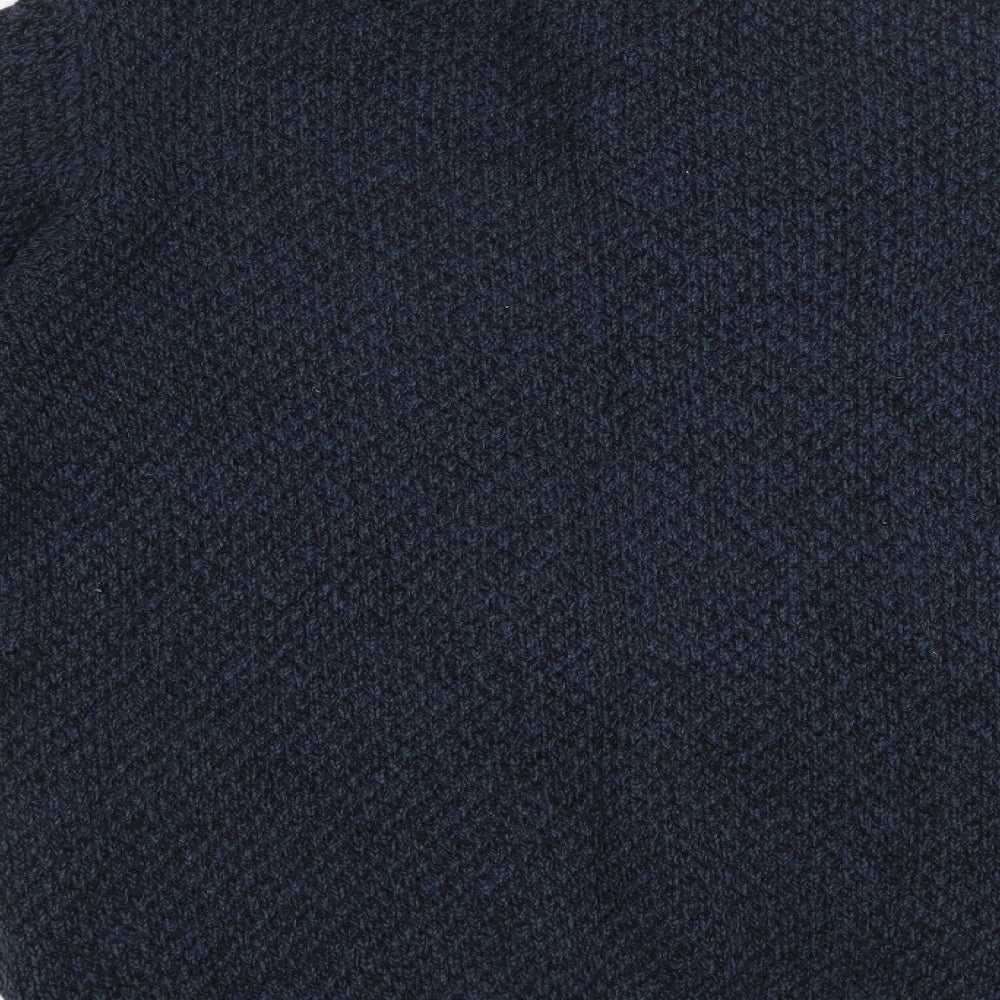 Matalan Mens Blue High Neck  Acrylic Pullover Jumper Size M