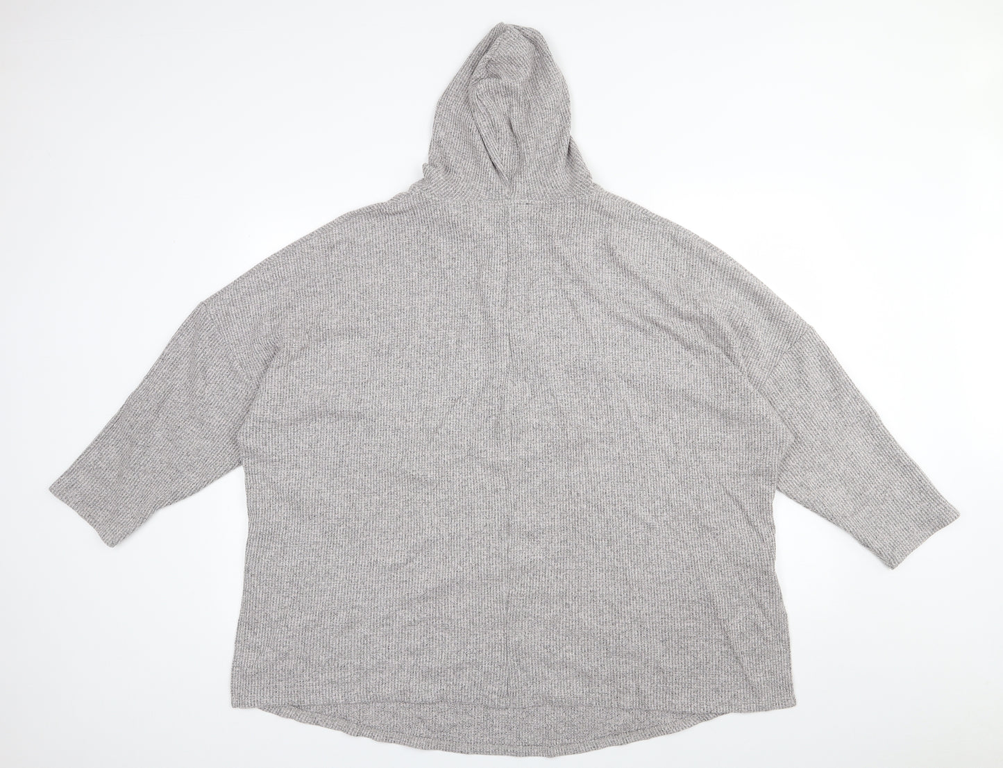 J D Williams Womens Grey  Viscose Pullover Hoodie Size 26  Zip
