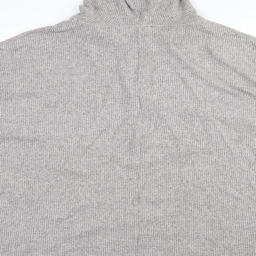 J D Williams Womens Grey  Viscose Pullover Hoodie Size 26  Zip