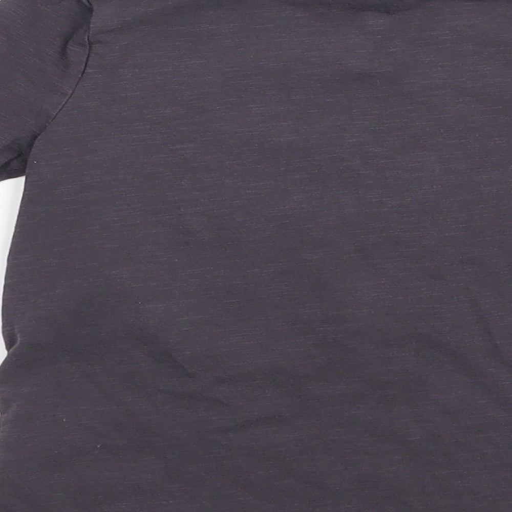 F&F Girls Grey  Cotton Basic T-Shirt Size 4-5 Years Round Neck Pullover