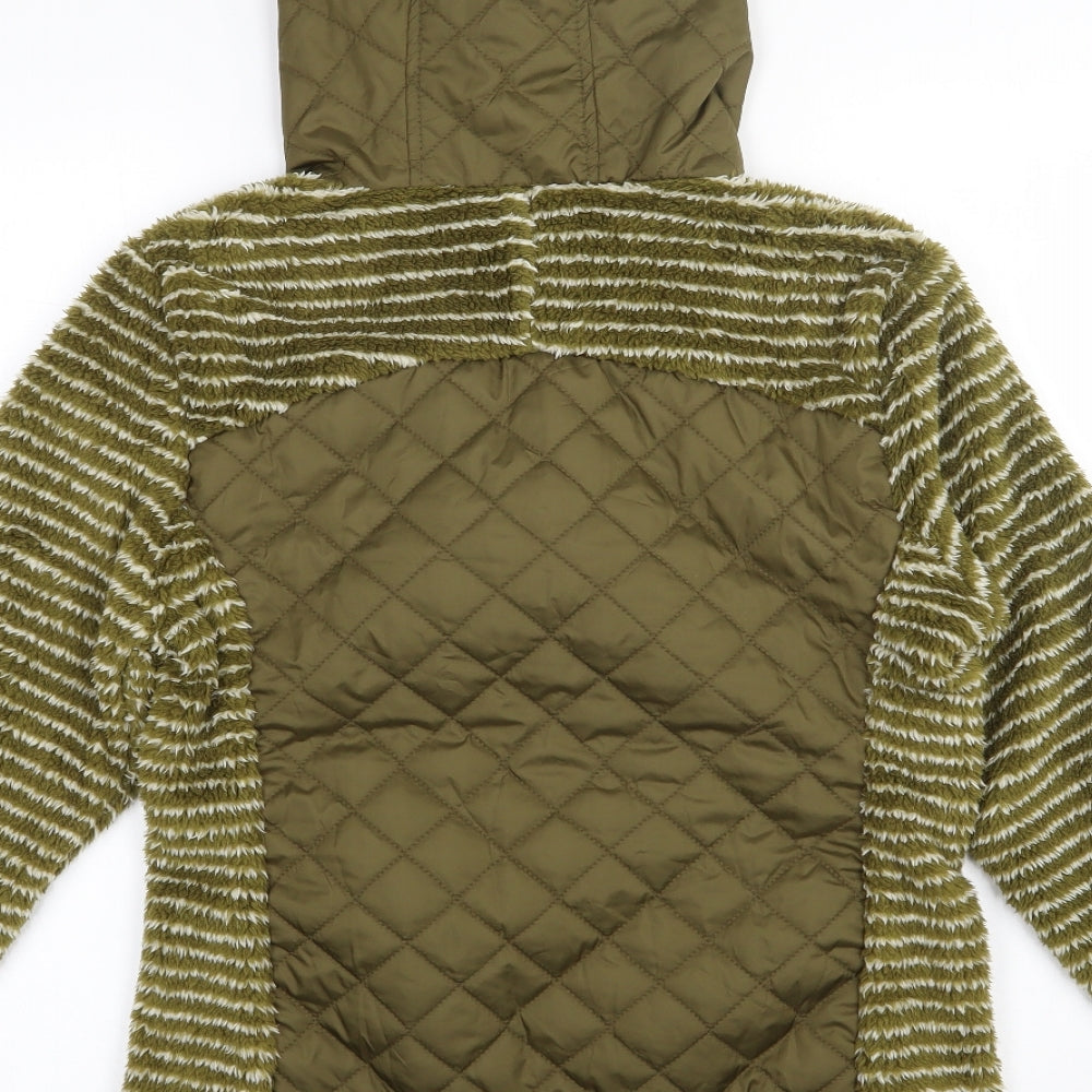 Equestrian Womens Green  Polyester Full Zip Hoodie Size 8  Zip