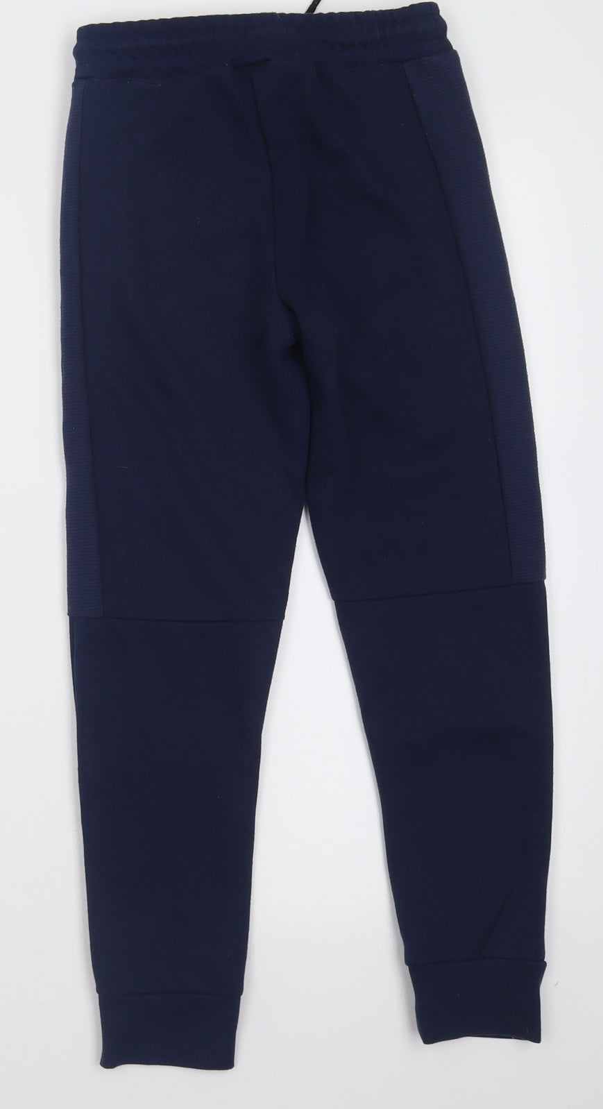 Dunnes Stores Boys Blue  Cotton Jogger Trousers Size 8-9 Years  Regular Tie