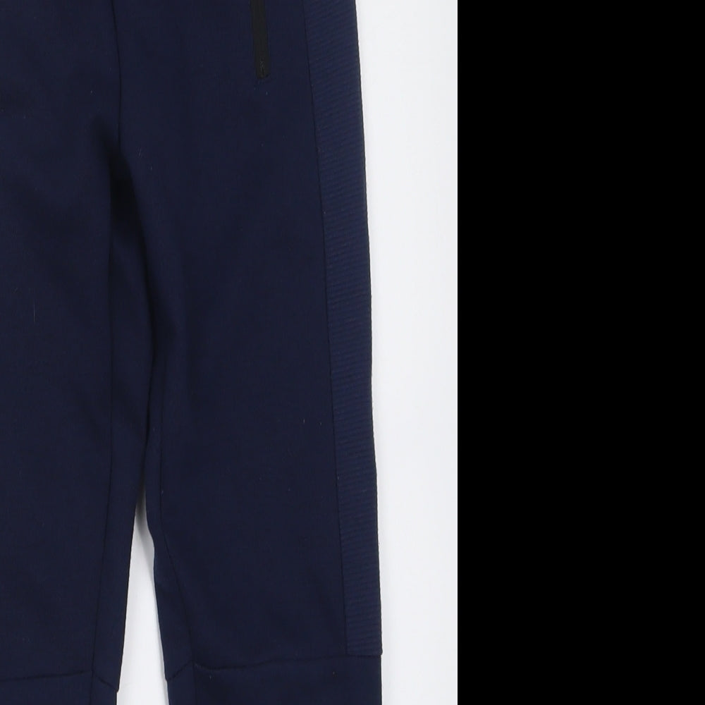 Dunnes Stores Boys Blue  Cotton Jogger Trousers Size 8-9 Years  Regular Tie