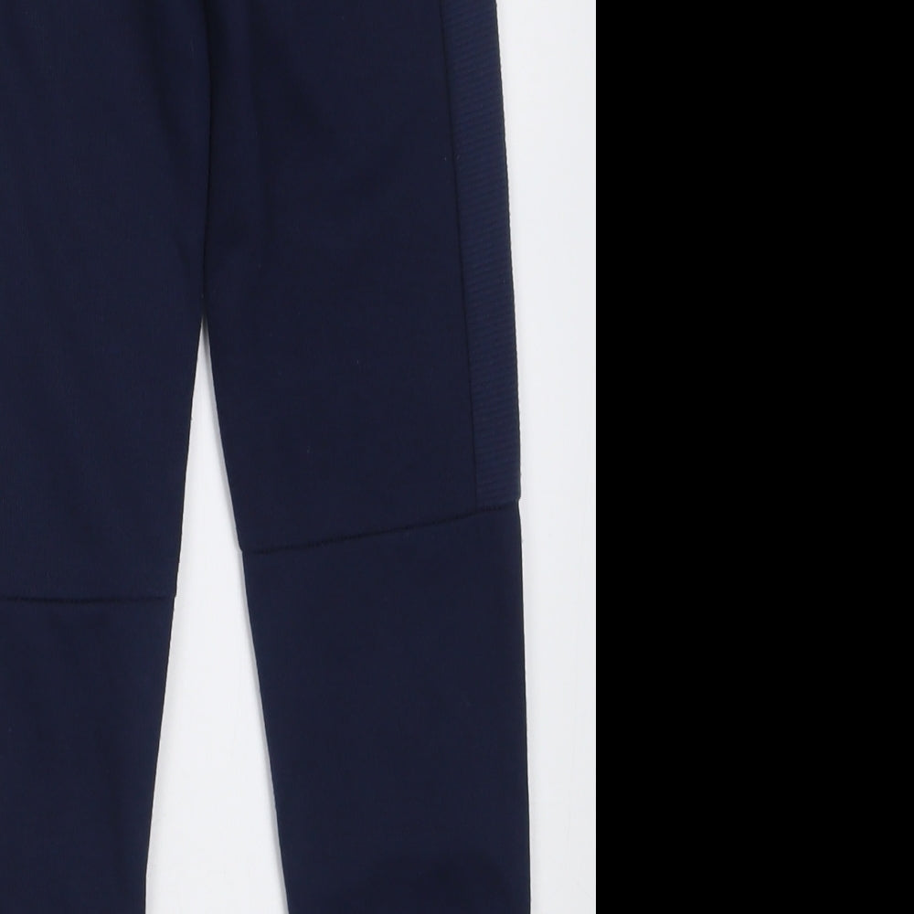 Dunnes Stores Boys Blue  Cotton Jogger Trousers Size 8-9 Years  Regular Tie