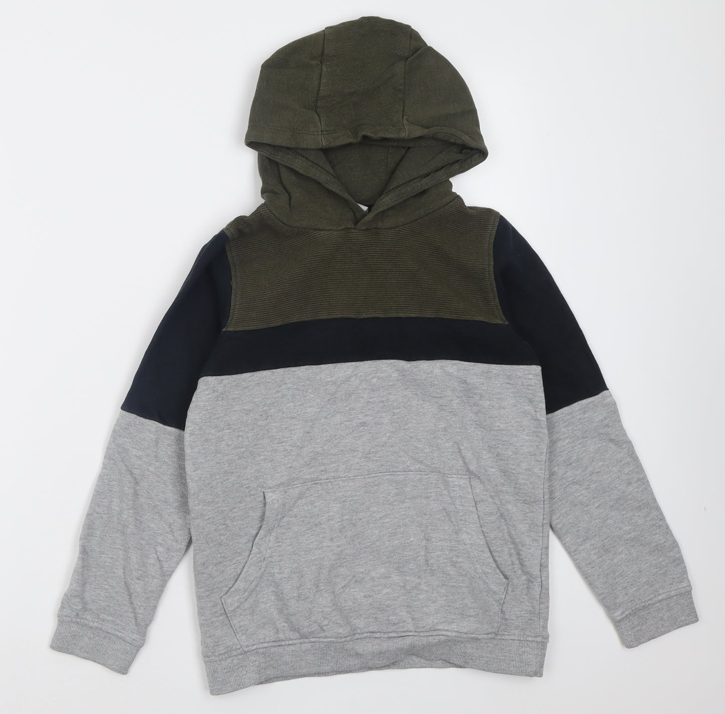 TU Boys Grey  Cotton Pullover Hoodie Size 9 Years  Pullover