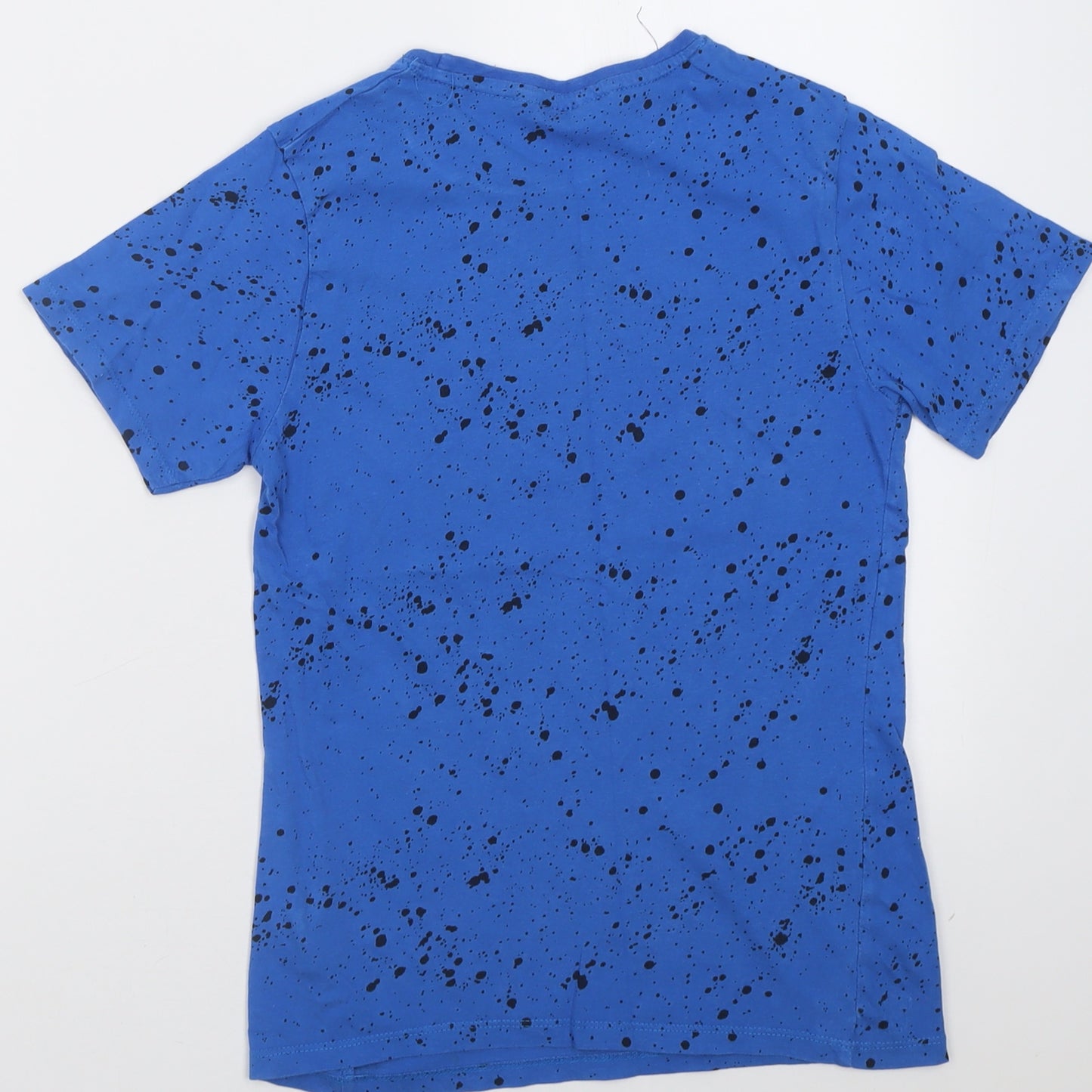 Sonic the Hedgehog Boys Blue  Cotton Basic T-Shirt Size 11-12 Years Crew Neck Pullover