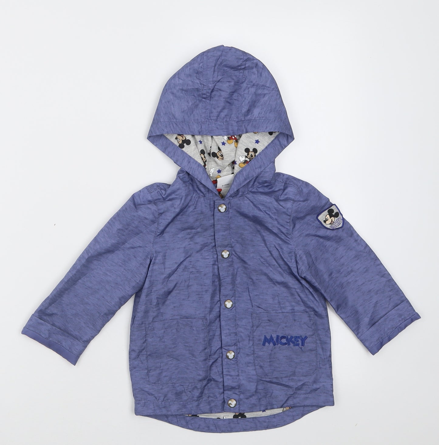F&F Baby Blue   Basic Coat Blazer Size 12-18 Months   Button - Mickey Mouse Disney