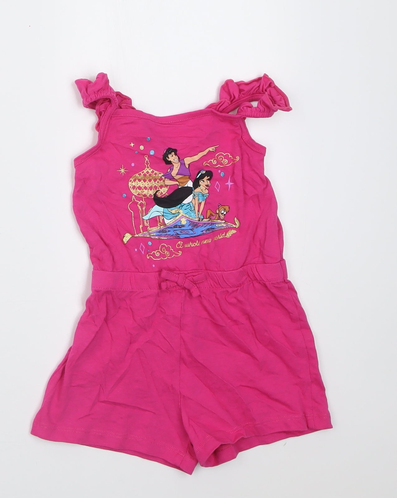 George Girls Pink  Cotton Shorts One-Piece Size 12-18 Months  Pullover - Aladdin