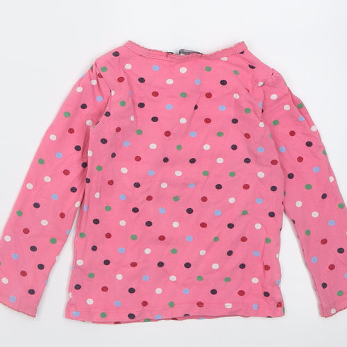 Gap Girls Multicoloured Polka Dot Cotton Basic Casual Size 2 Years Crew Neck Pullover