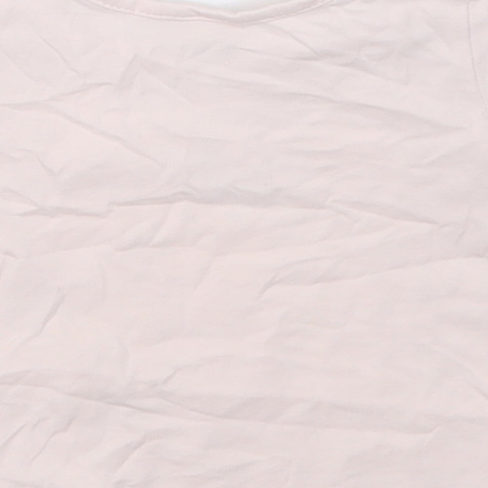 serkon Girls Pink  Cotton Basic T-Shirt Size 18-24 Months Crew Neck Pullover