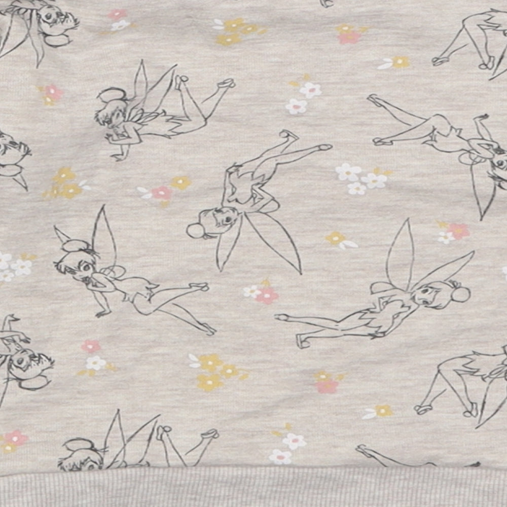 George Girls Brown Geometric Cotton Pullover Jumper Size 12-18 Months  Button - Tinkerbell