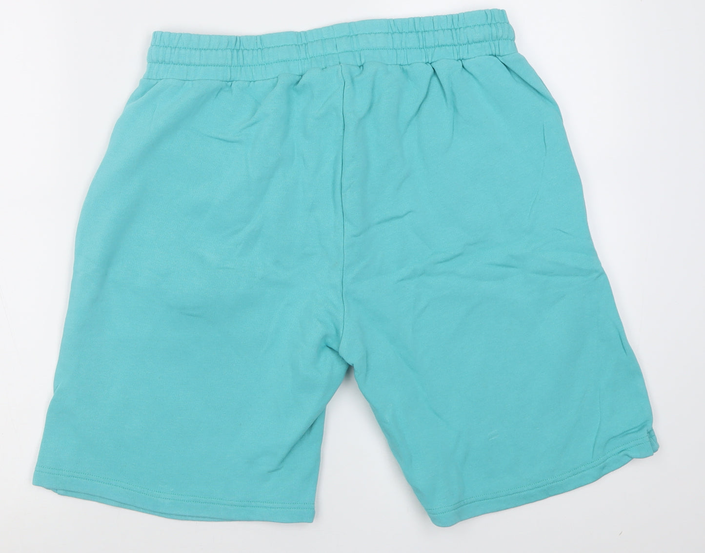 Boohoo Mens Blue  Cotton Sweat Shorts Size L L8 in Regular Tie